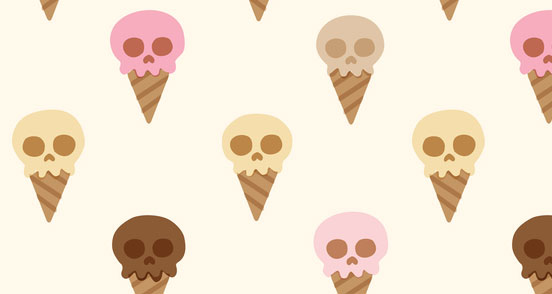 Ice Cream Cone Skulls