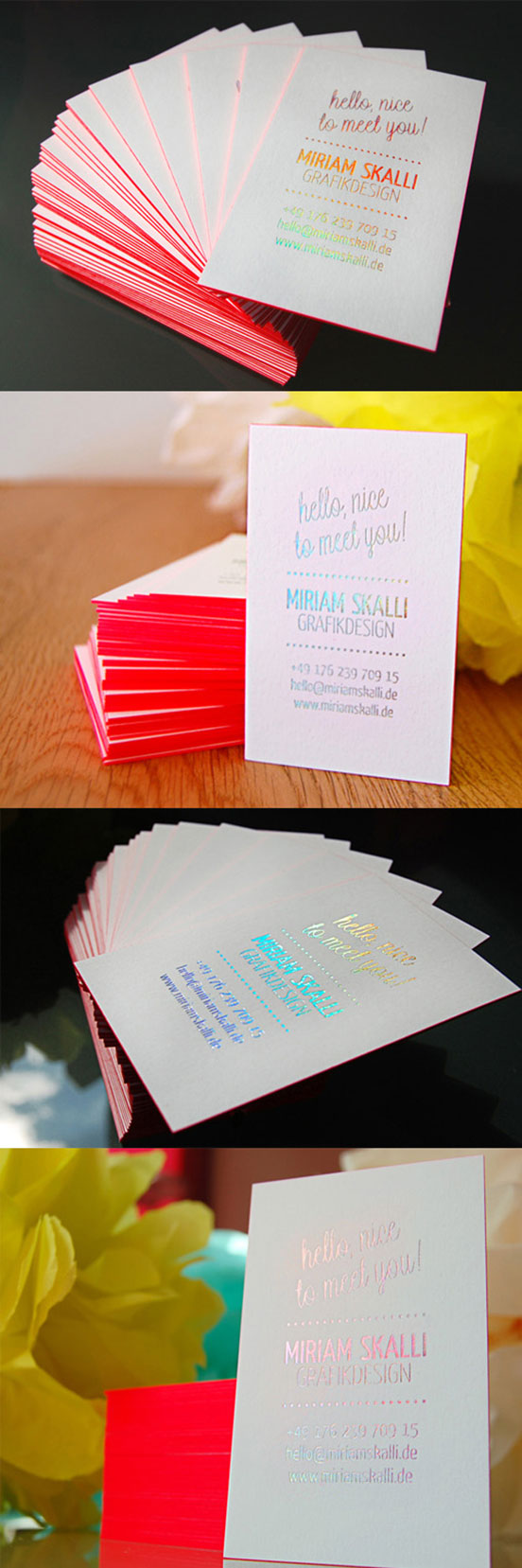 Iridescent Foil Business Cards