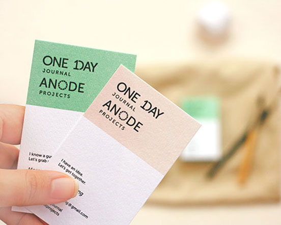 One Day Journal Business Cards