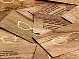 Stylish Laser Engraved Wooden Business Cards