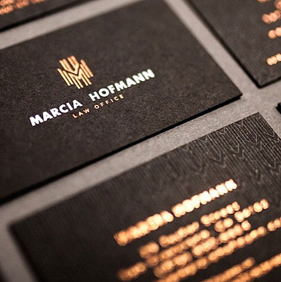 MH Foiled Business Cards