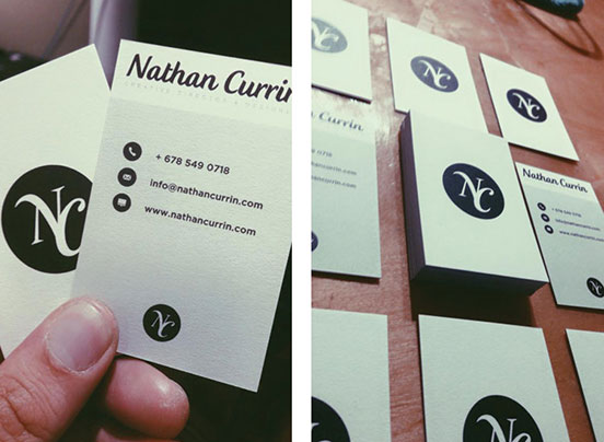 Nate Currin Business Cards