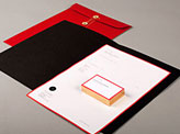 Rich Red And Gold Business Cards