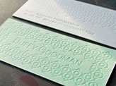 Subtle Textured Pastel Letterpress Business Cards