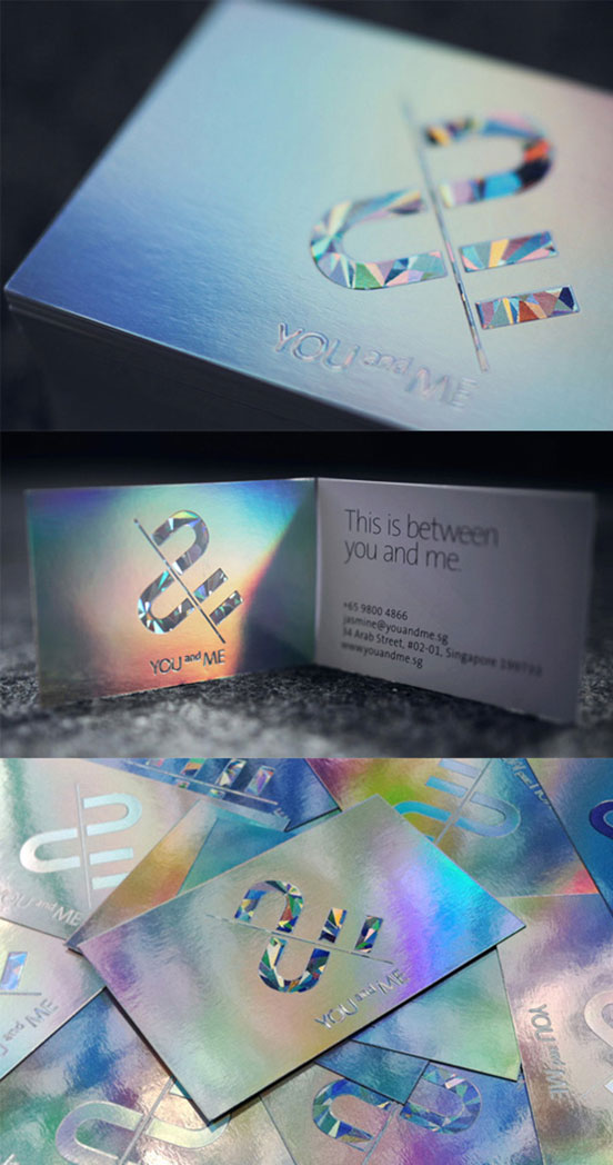 Holographic Foil Business Card Business Cards