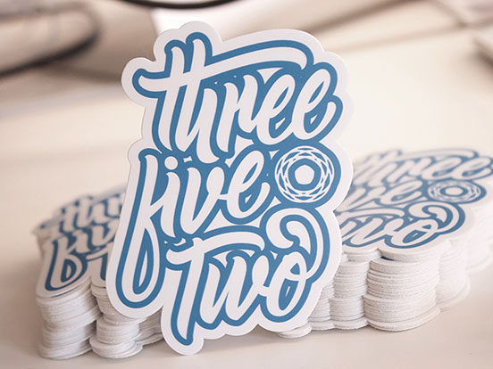 Three Five Two Stickers