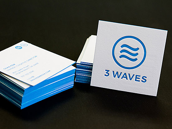 3 Waves Business Cards