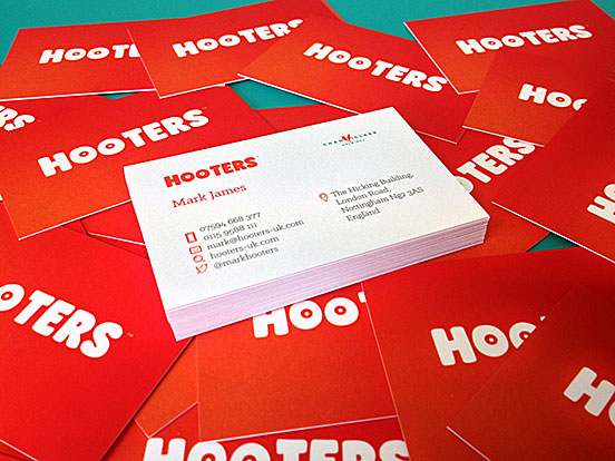 Hooters Business Cards