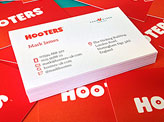 Hooters Business Cards
