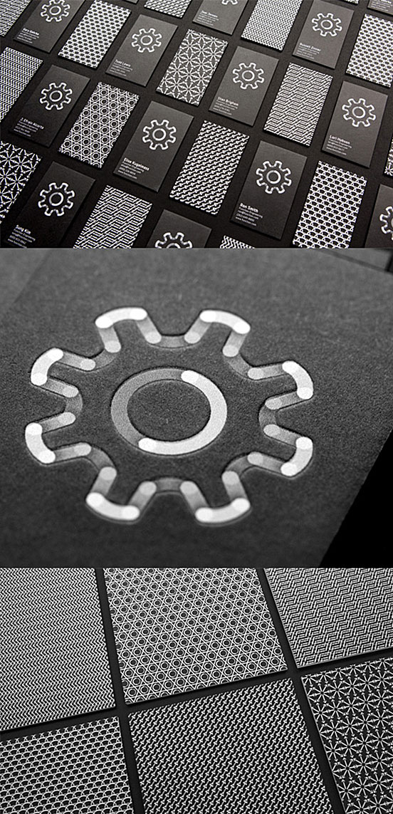 Iconography On A Black And White Business Card