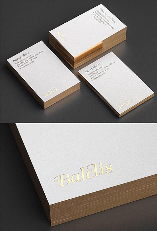 Luxury White And Gold Business Cards