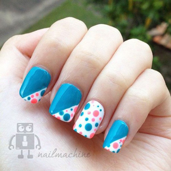 Polka-dots-nail-art-design-How-cute