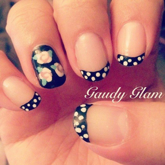 black-and-white-polka-dots-nail-tips