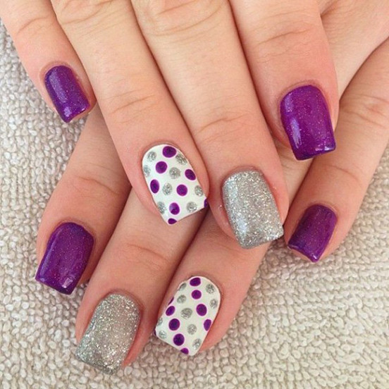 gelnails-in-purple-silver-and-white