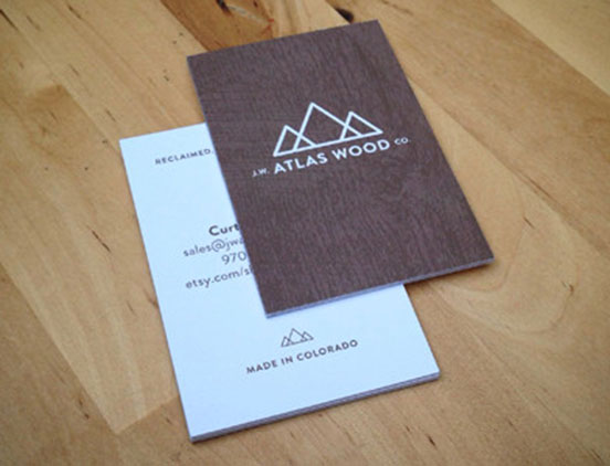 J.W. Atlas Wood Co. Business Card