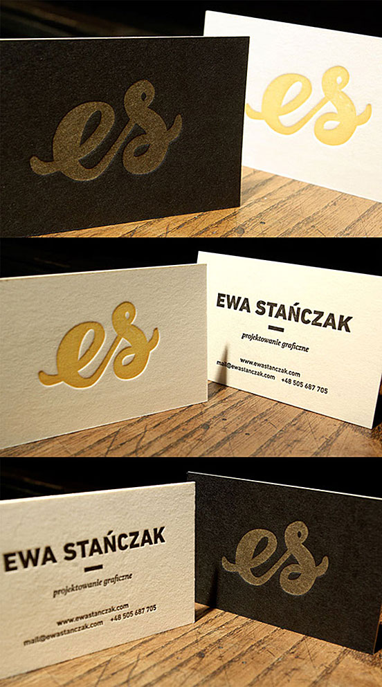 Gold Letterpress Business Card