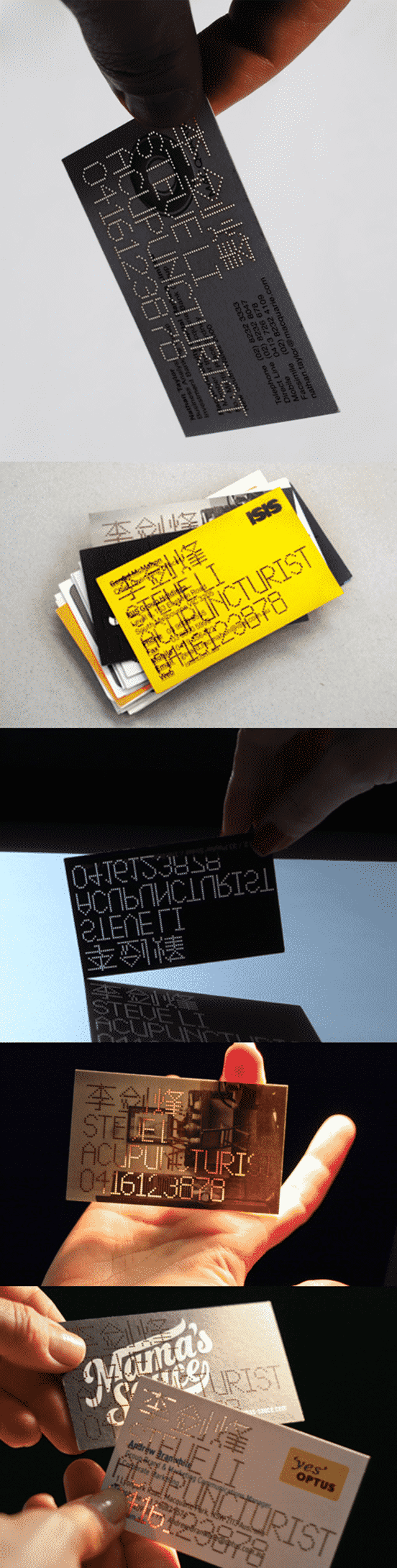 Cut Punched Business Card