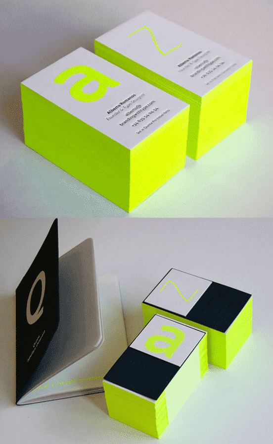 Bright Neon Business Card