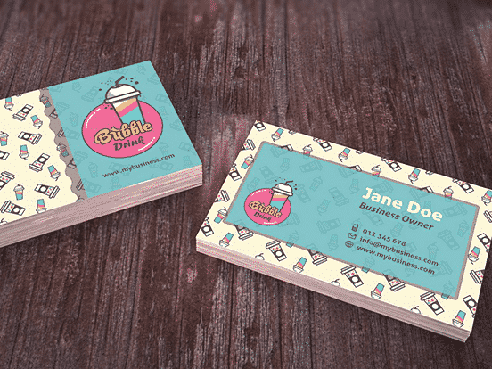 Bubble Drink Business Card