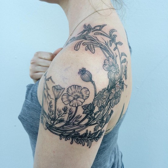 flora-fauna-camille-tattoo-abyss - Tattoo Abyss Montreal