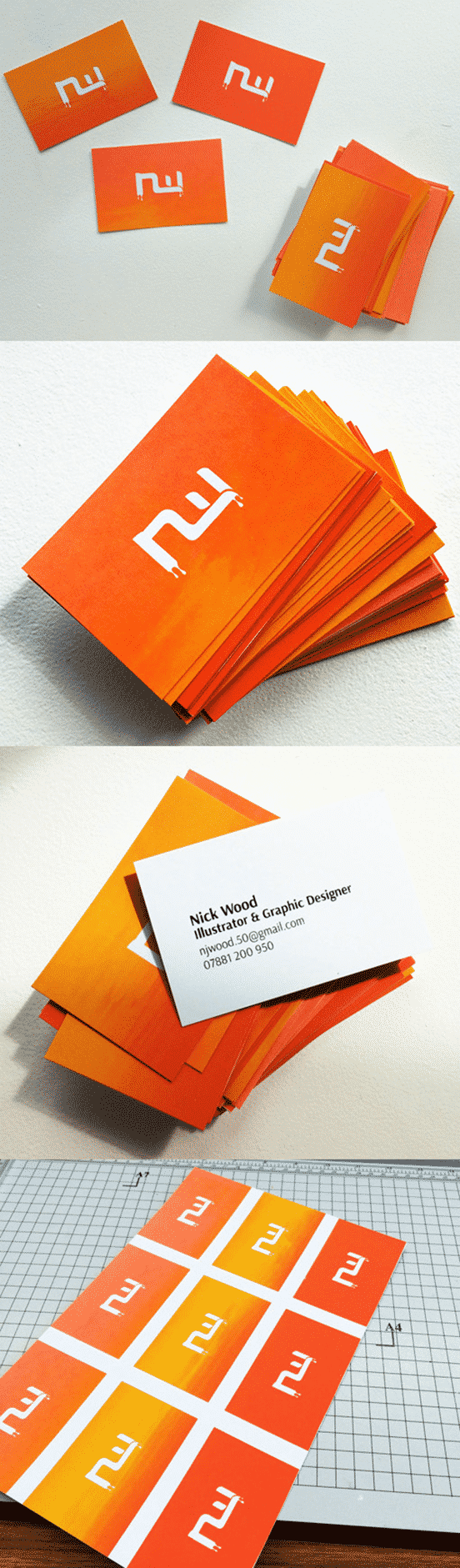 Colour Screen Printed Business Cards