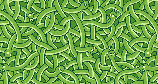 Little Green Snakes Pattern
