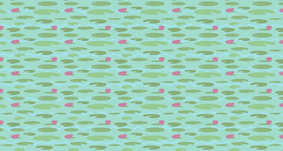 Small Vintage Lily Pad Pattern