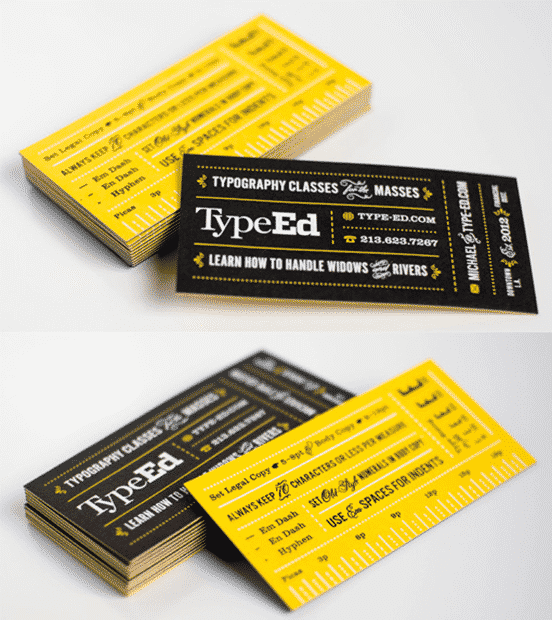 Black And Yellow Business Card
