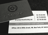 Black Letterpress Business Card