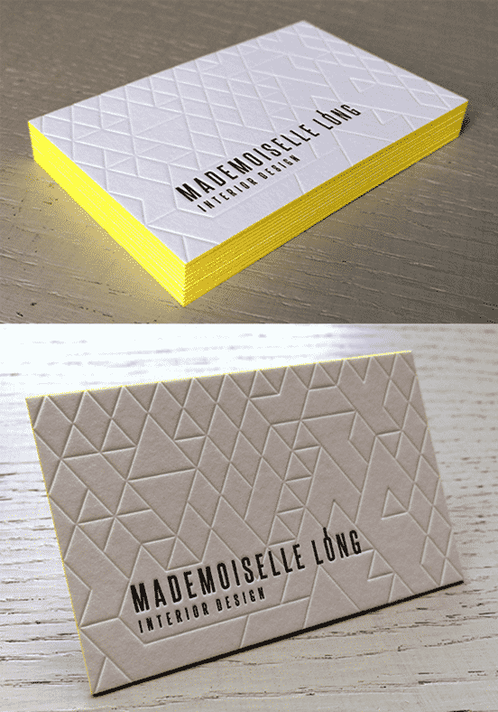 Deeply Embossed Business Card