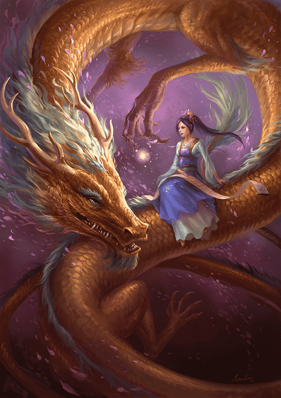 Girl And Dragon