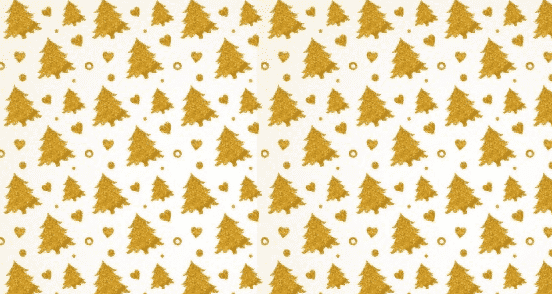 Golden Christmas Trees Pattern