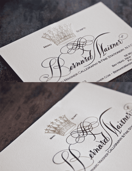 Typography On A Business Card