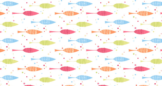 Colorful Fishes Seamless Pattern