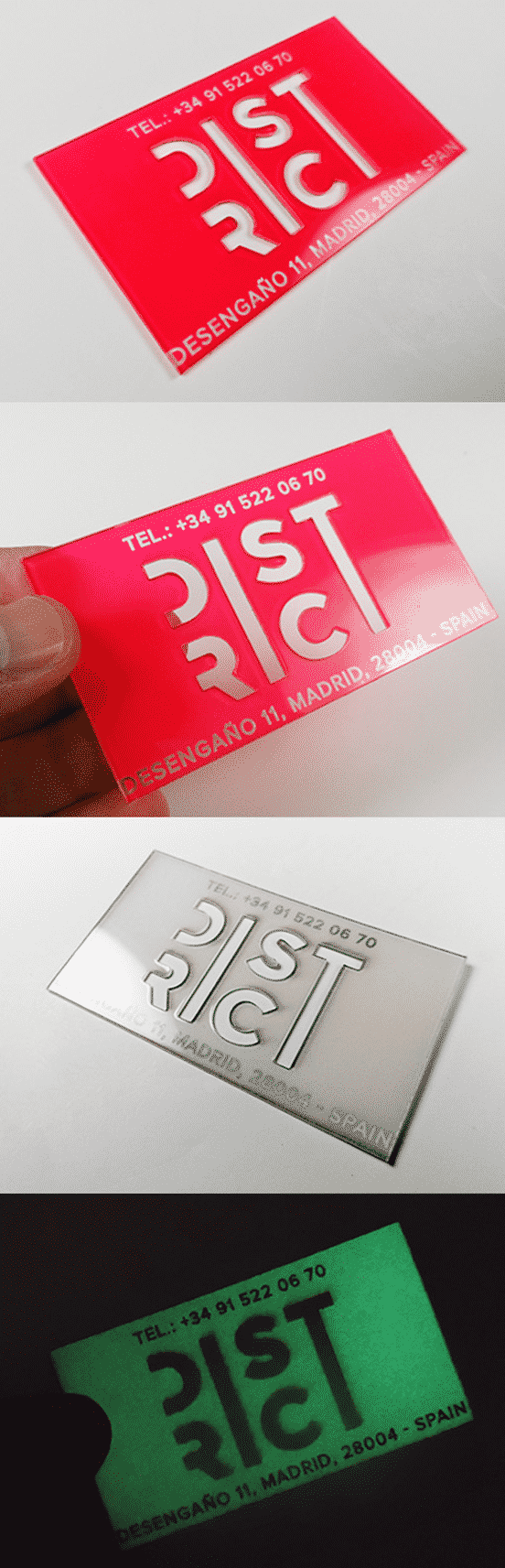 Laser Cut Plastic Business Card