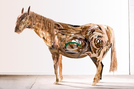 This mare has been made from scrap wood.