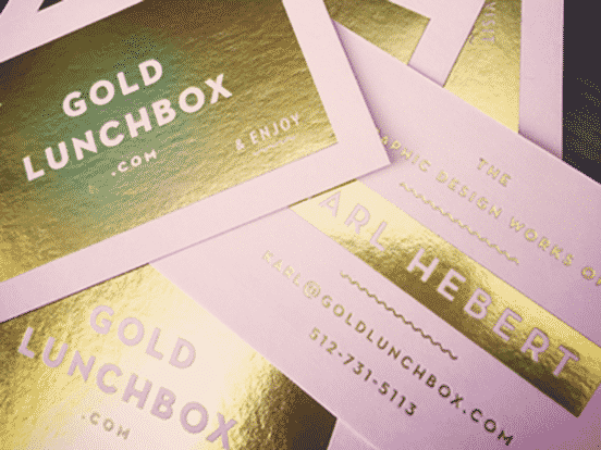 Gold Lunchbox Business Card