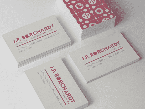 Videographer Business Cards