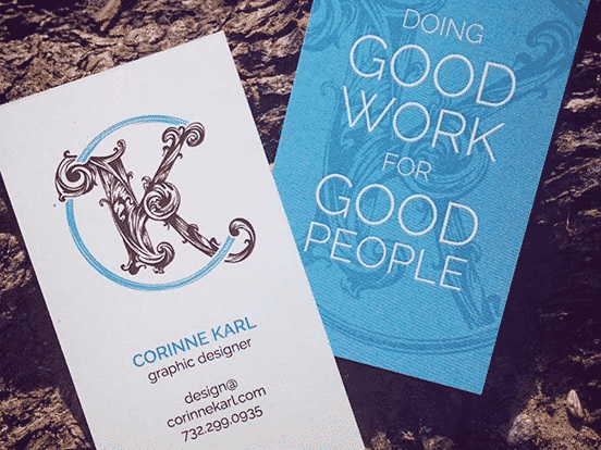 Corinne Karl Design Business Cards