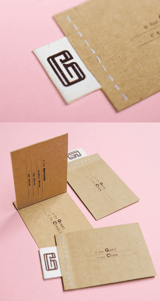 Earthy Interactive Stitched Business Card