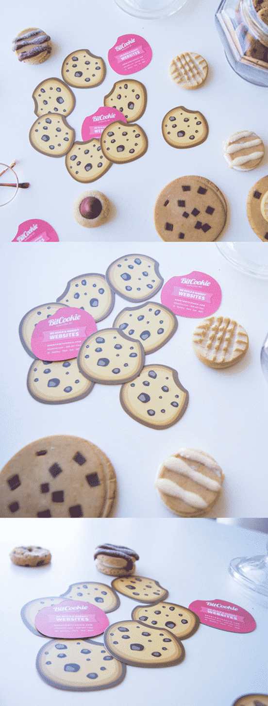 Cookie Shaped Business Card - The Design Inspiration | Business Cards | The Design Inspiration