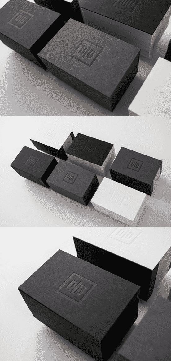 Black And White Letterpress Business Card