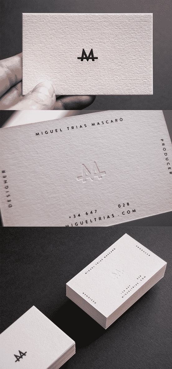 White Minimalist Design Business Card