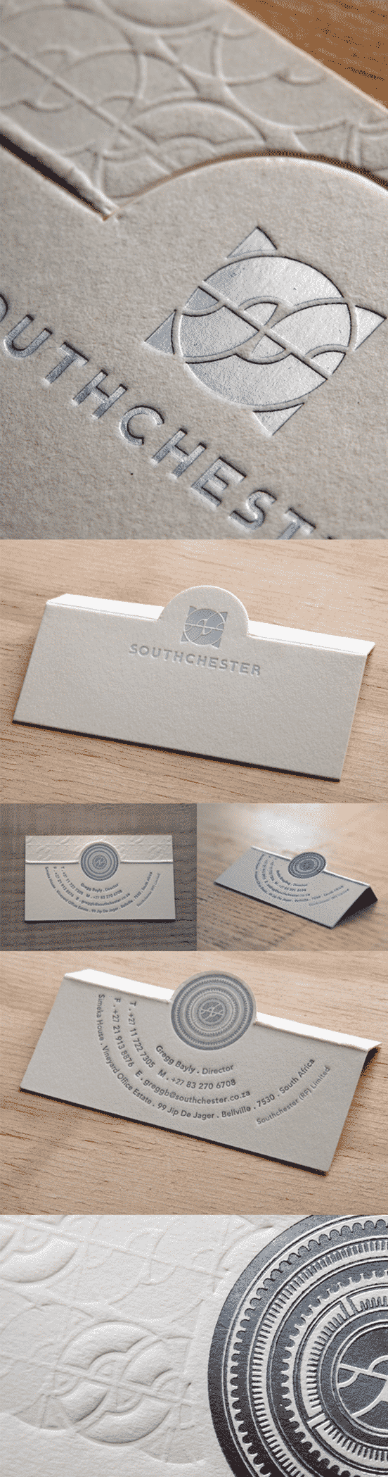 Elegant Silver Foil Business Card