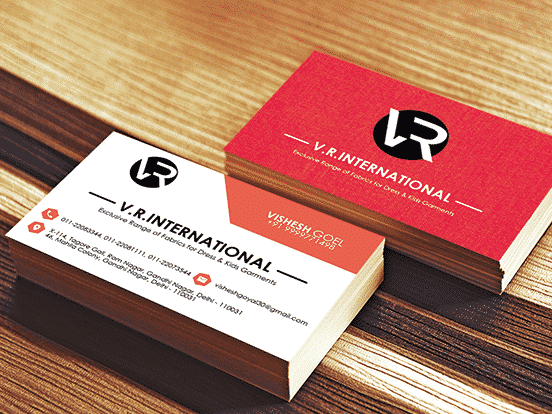 V.R.International Business Card