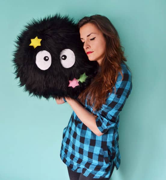 Giant-Black-Soot-Sprite-Furry-Pillow