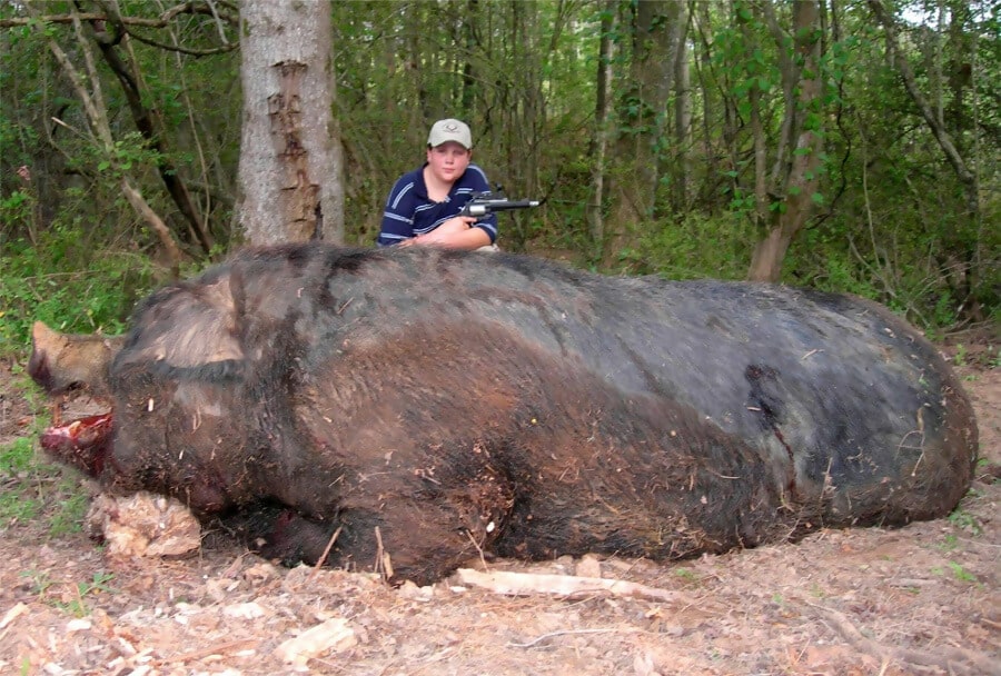 1 Year Old Boy Shoots, Kills 1,051 Pound Hog