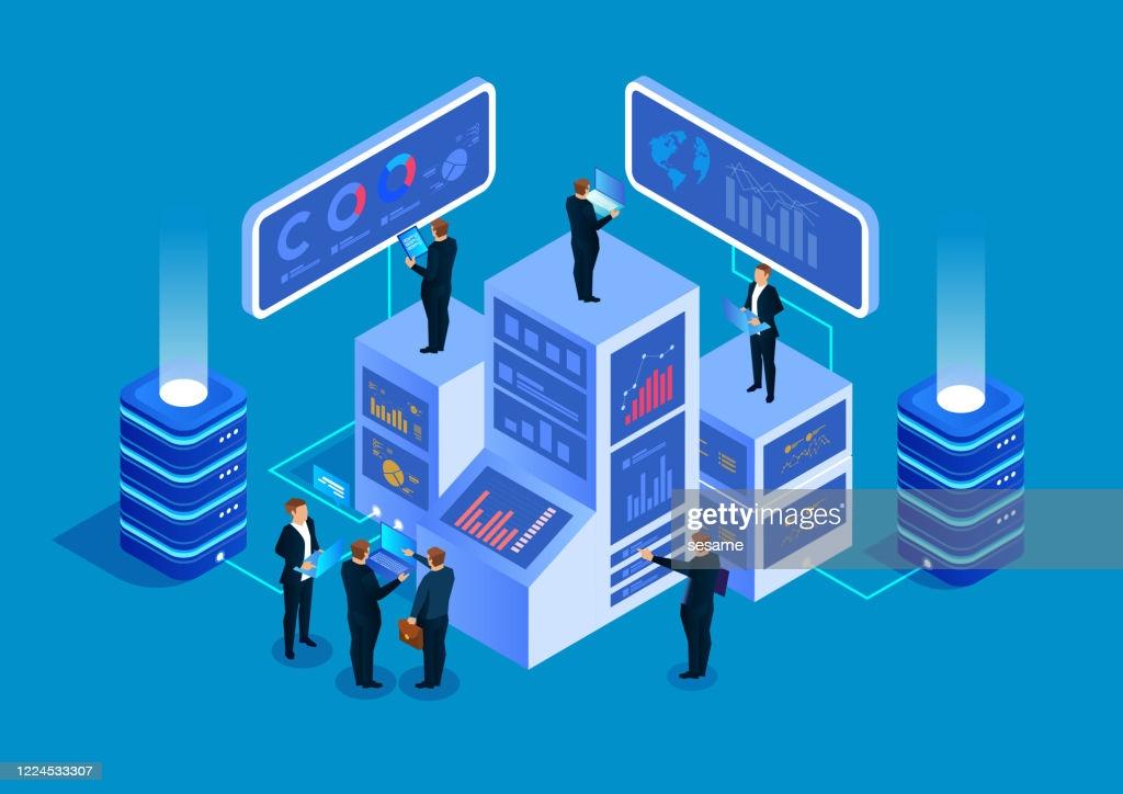 Isometric Business Big Data Management Service And Data Analysis Concept  High-Res Vector Graphic - Getty Images